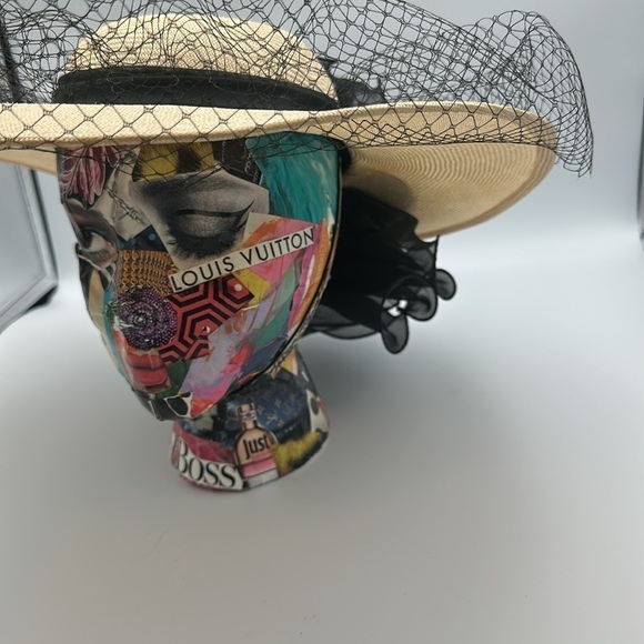 Sonni San Francisco Vintage Wide Brim Cartwheel Fascinator Hat main image 5